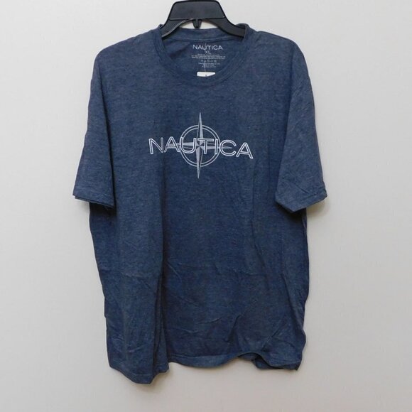 𝅺N3 Nautica Gray Short Sleeve Crew Neck T Shirt XL - Picture 1 of 2